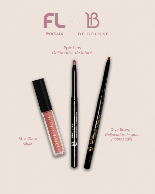 BE DELUXE + FORLUX | Kit ojos y labios